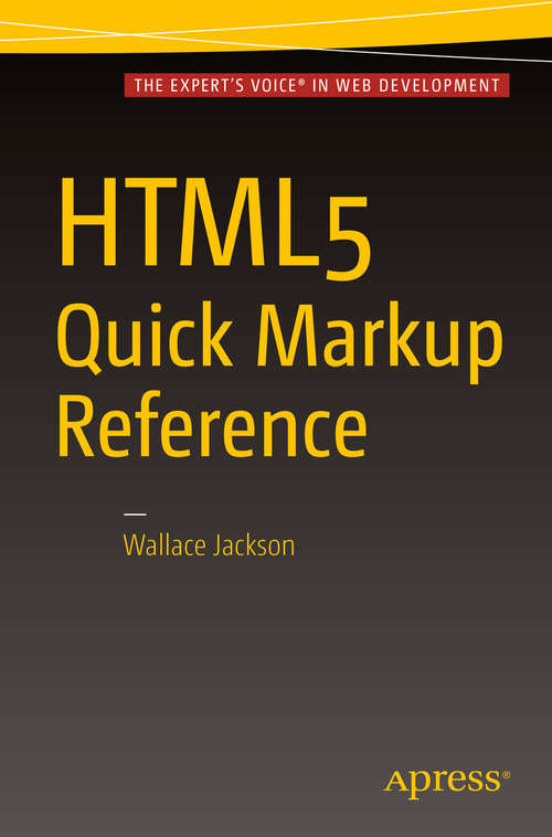 Book cover of HTML5 Quick Markup Reference
