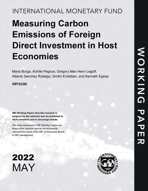 Book cover of Measuring Carbon Emissions of Foreign Direct Investment in Host Economies (Imf Working Papers)