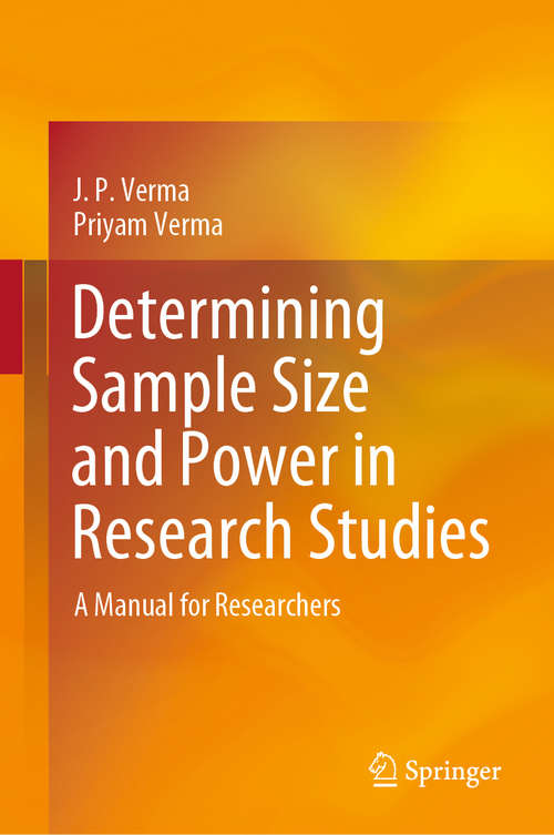 Determining Sample Size and Power in Research Studies: A Manual for Researchers