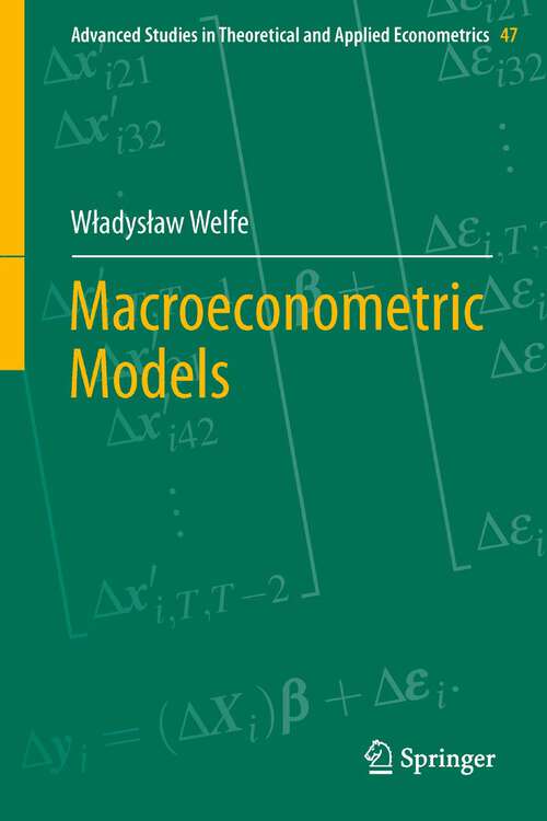 Book cover of Macroeconometric Models