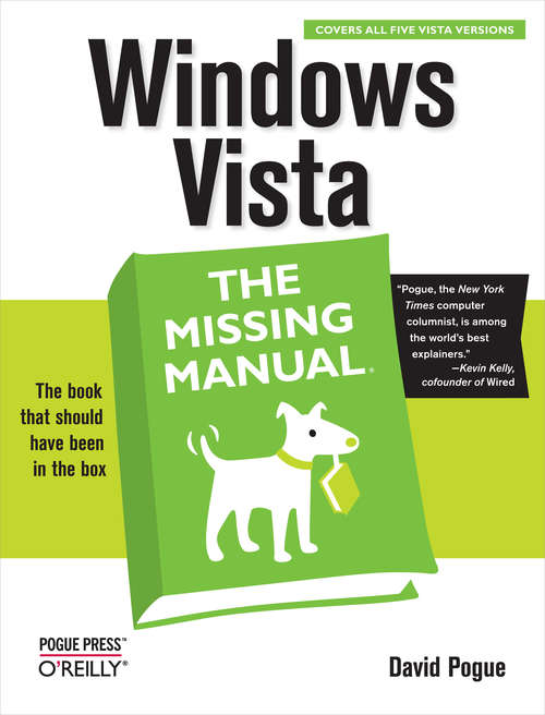 Book cover of Windows Vista: The Missing Manual