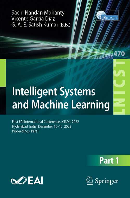 Cover image of Intelligent Systems and Machine Learning