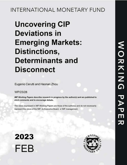 Book cover of Uncovering CIP Deviations in Emerging Markets: Distinctions, Determinants and Disconnect