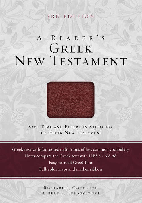 Book cover of A Reader's Greek New Testament: Third Edition (Third Edition)