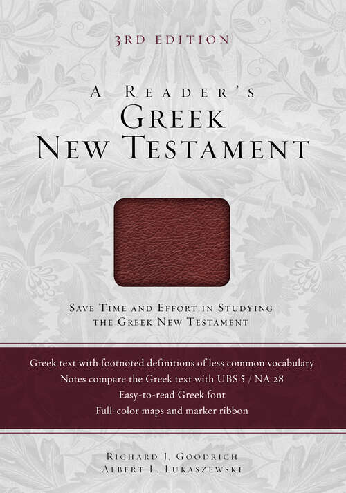 Book cover of A Reader's Greek New Testament: Third Edition (Third Edition)