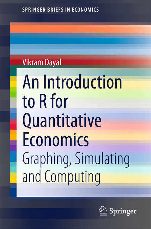 Book cover of An Introduction to R for Quantitative Economics