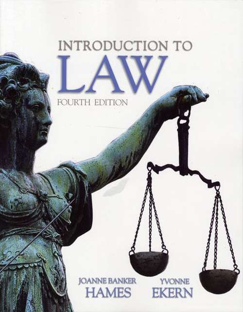 Book cover of Introduction to Law (4th Edition)