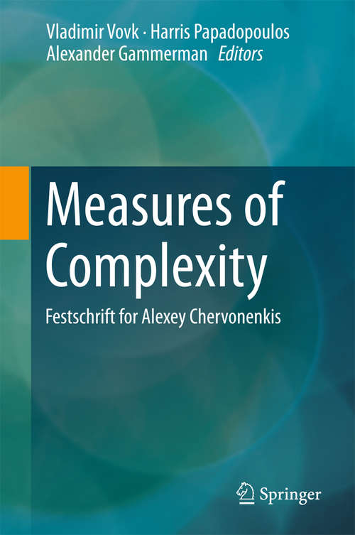Book cover of Measures of Complexity