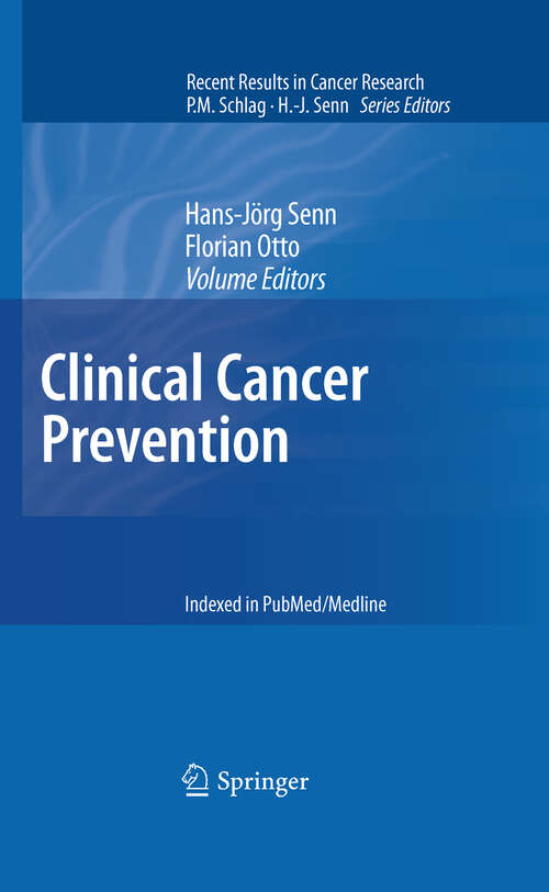 Book cover of Clinical Cancer Prevention