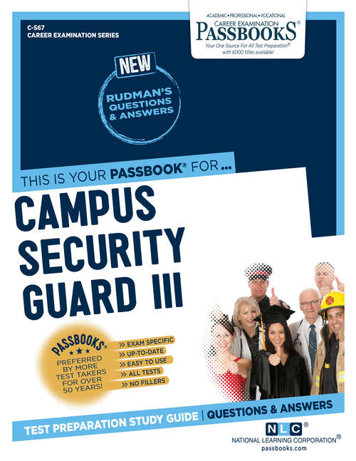 Book cover of Campus Security Guard III: Passbooks Study Guide (Career Examination Series)