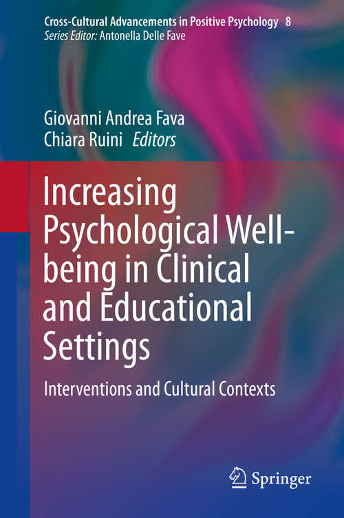Book cover of Increasing Psychological Well-being in Clinical and Educational Settings