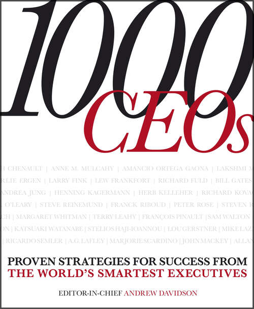 Book cover of 1000 CEOs: Proven Strategies for Success from the World's Smartest Executives
