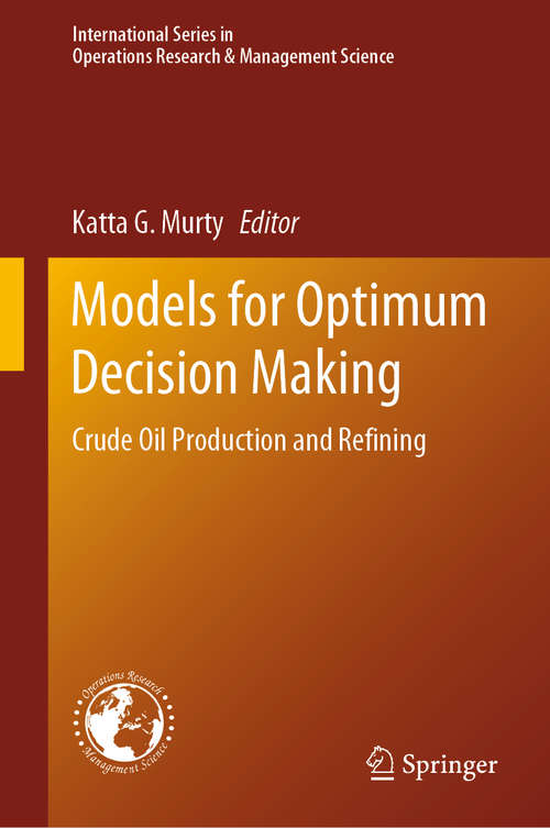 Cover image of Models for Optimum Decision Making