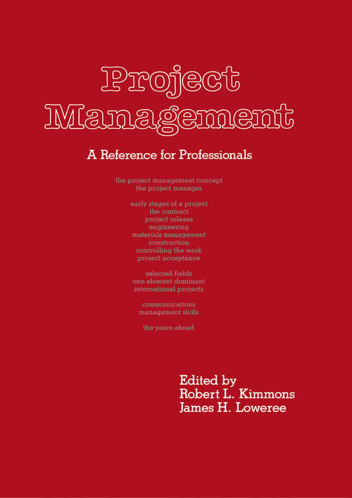 Book cover of Project Management: A Reference for Professionals