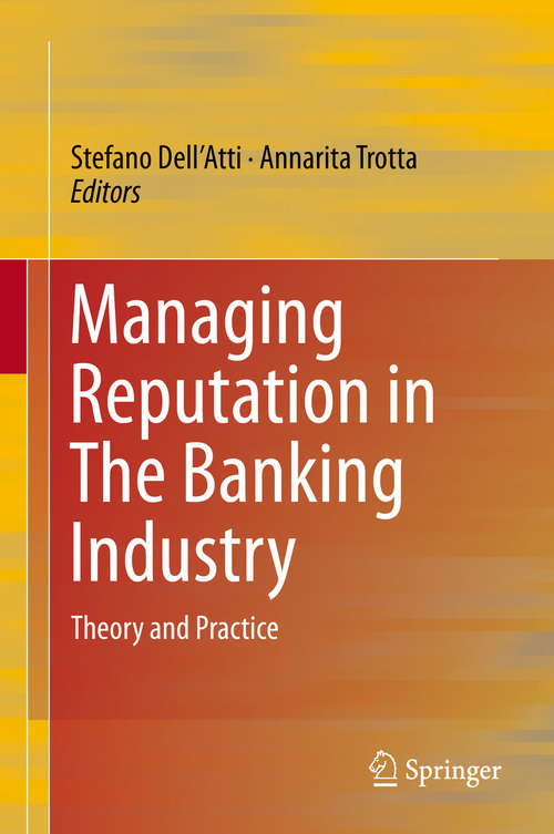 Book cover of Managing Reputation in The Banking Industry
