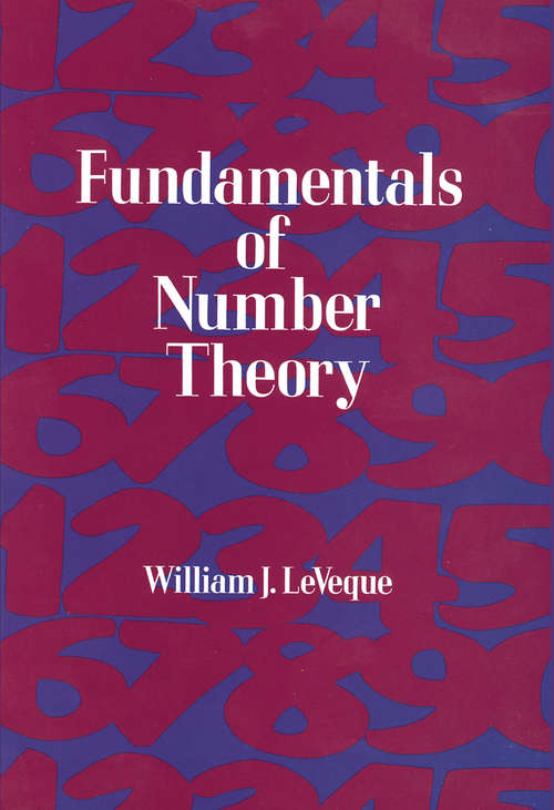 Book cover of Fundamentals of Number Theory