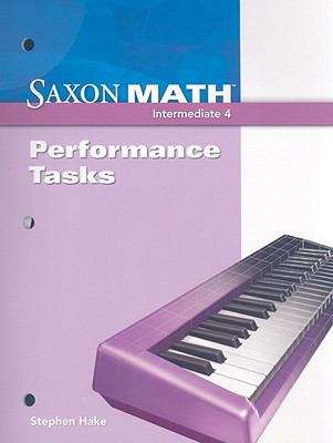 Book cover of Saxon Math Performance Tasks (Intermediate #4)