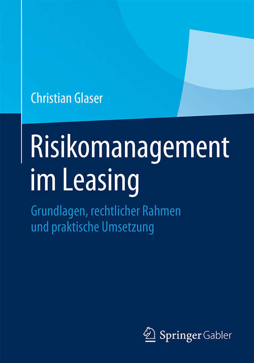 Book cover of Risikomanagement im Leasing