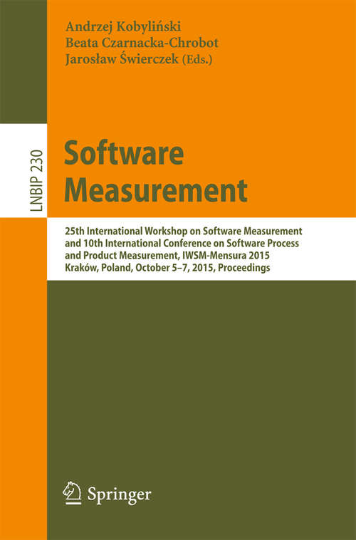Book cover of Software Measurement