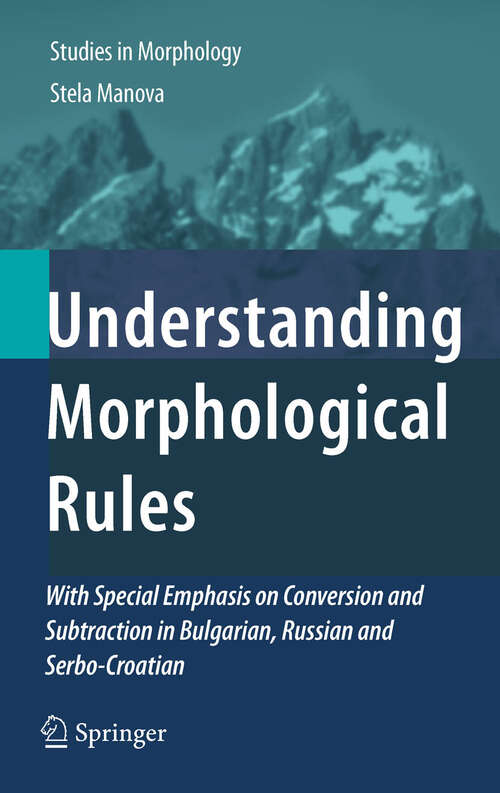 Book cover of Understanding Morphological Rules