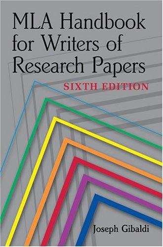 Book cover of MLA Handbook for Writers of Research Papers (6th Edition)