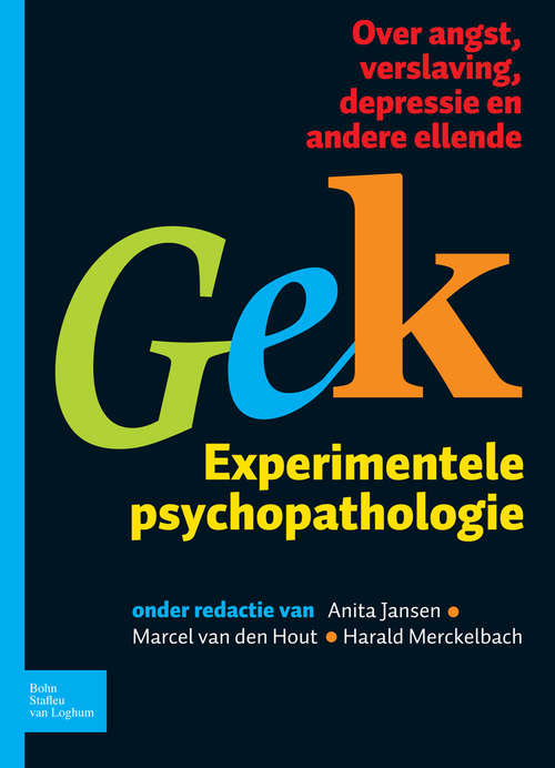 Book cover of Gek, Experimentele psychopathologie