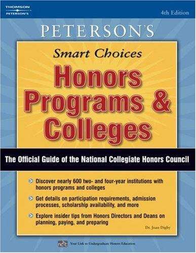 Book cover of Peterson's Smart Choices: Honors Programs and Colleges (4th edition)