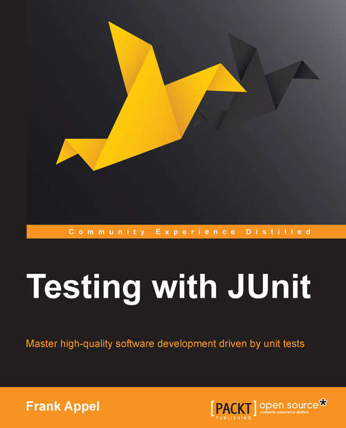 Book cover of Testing with JUnit