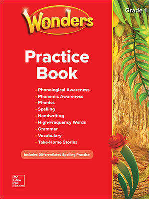 Book cover of Wonders, Practice Book, Grade 1 (National ed.)