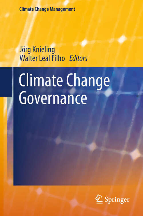 Book cover of Climate Change Governance