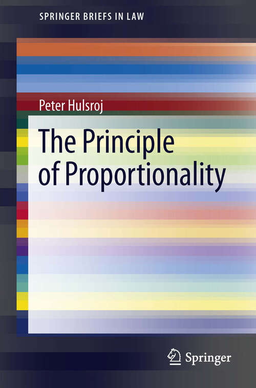 Book cover of The Principle of Proportionality