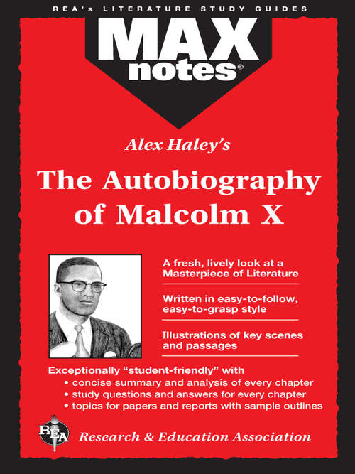 Book cover of The Autobiography of Malcolm X as told to Alex Haley (Maxnotes Literature Guides)