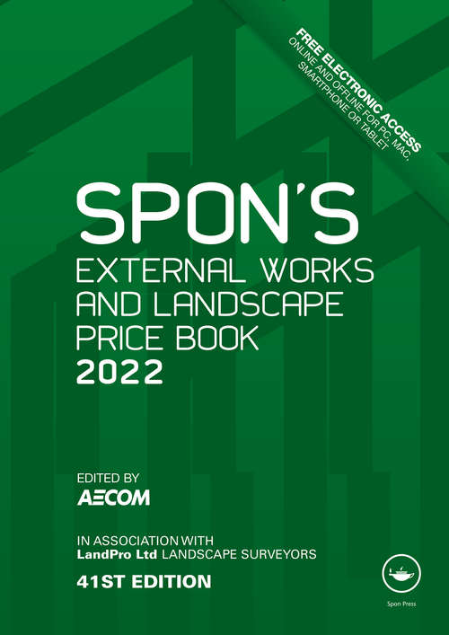 Book cover of Spon's External Works and Landscape Price Book 2022 (41) (Spon's Price Books)