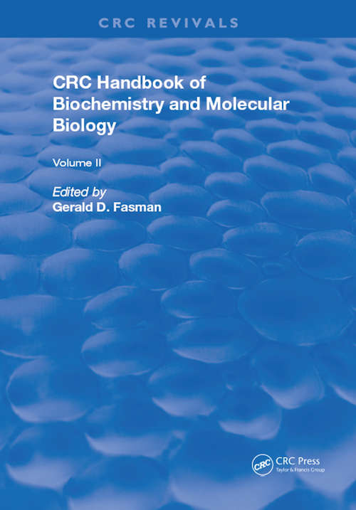 Book cover of Handbook of Biochemistry: Section A Proteins, Volume II (3) (Routledge Revivals Ser.)