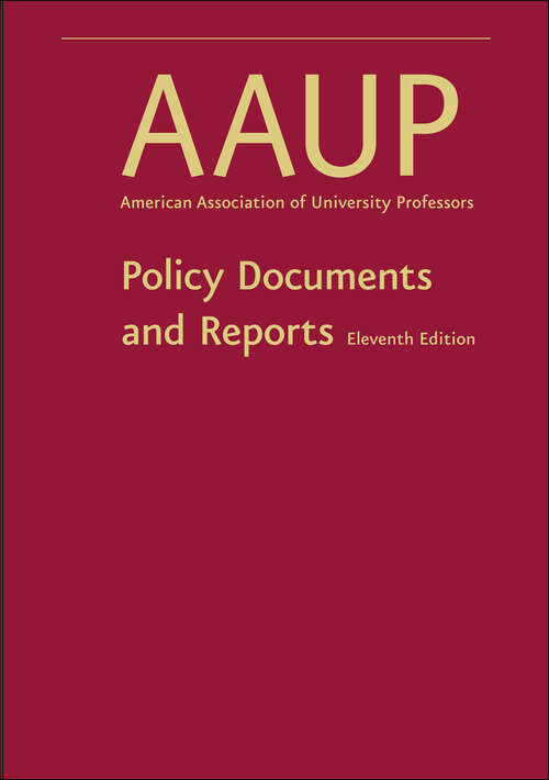 Book cover of Policy Documents and Reports (eleventh edition)