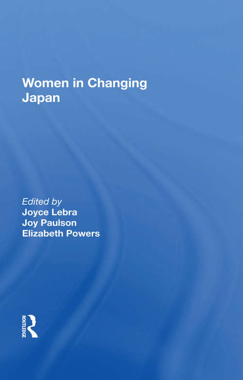 Book cover of Women In Changing Japan
