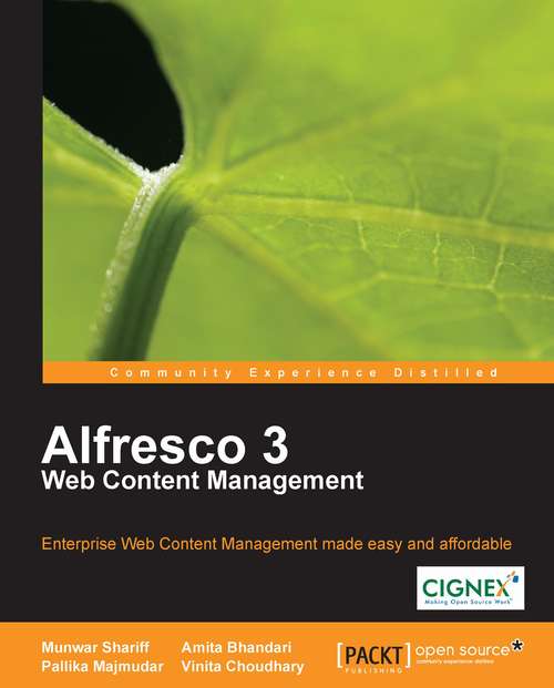 Book cover of Alfresco 3 Web Content Management