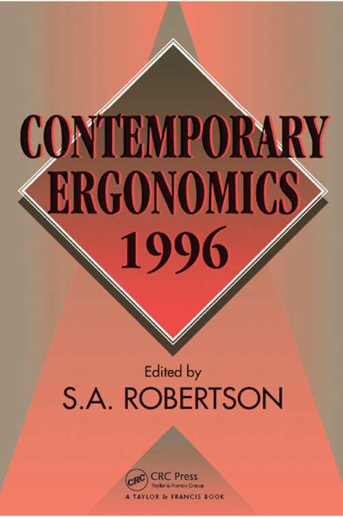 Book cover of Contemporary Ergonomics 1996 (Contemporary Ergonomics)
