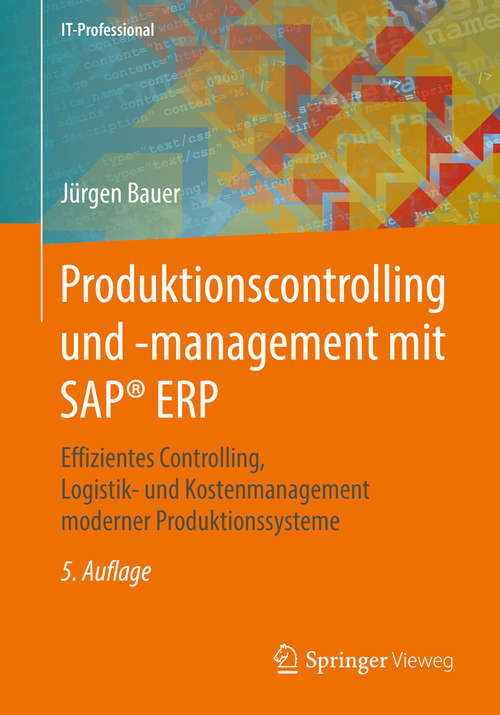 Book cover of Produktionscontrolling und -management mit SAP® ERP