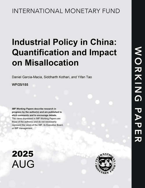 Book cover of Industrial Policy in China: Quantification and Impact on Misallocation
