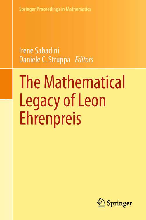 Book cover of The Mathematical Legacy of Leon Ehrenpreis