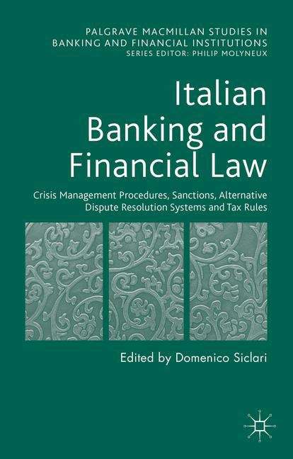 Book cover of Italian Banking and Financial Law
