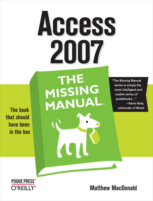 Book cover of Access 2007: The Missing Manual (Missing Manual)