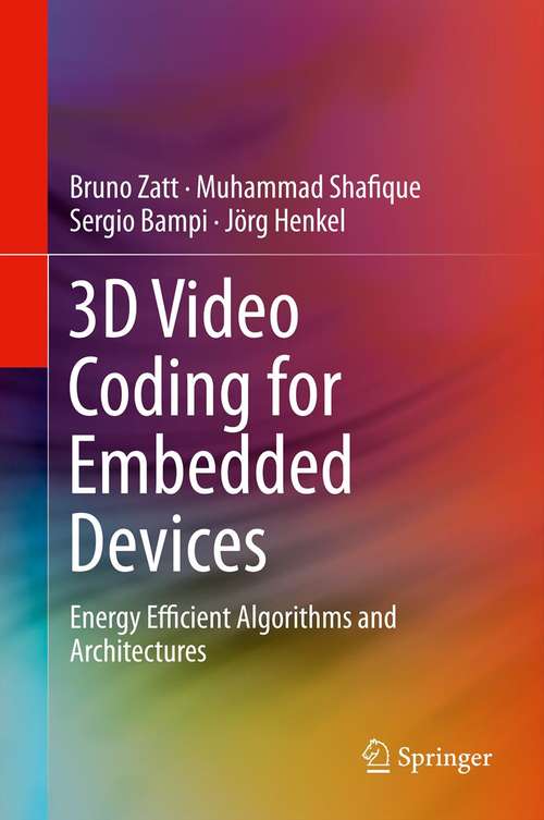 Book cover of 3D Video Coding for Embedded Devices