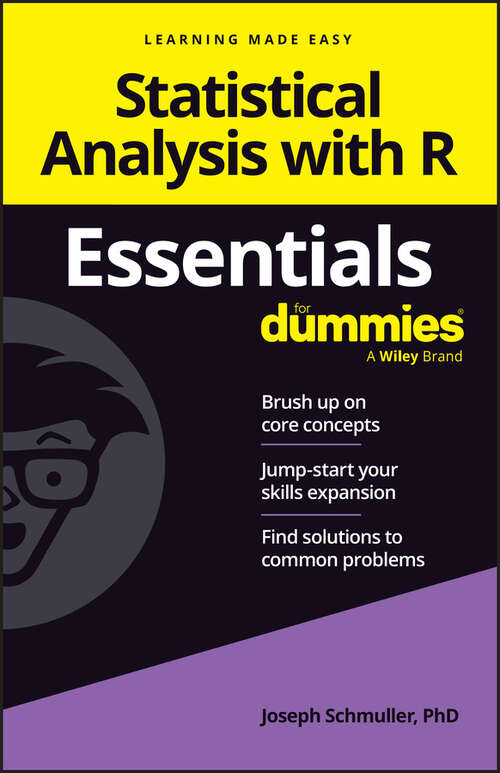 Book cover of Statistical Analysis with R Essentials For Dummies