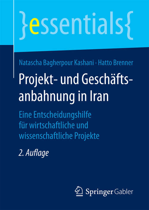 Book cover of Projekt- und Geschäftsanbahnung in Iran