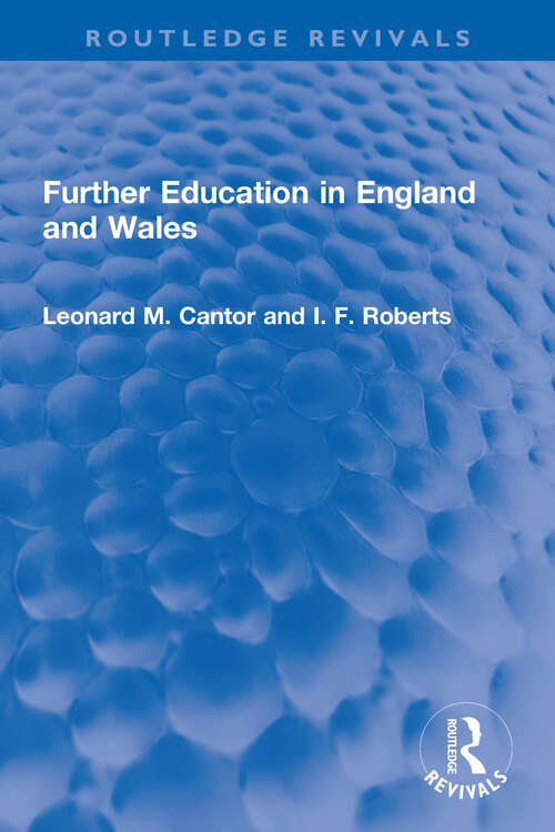 Further Education in England and Wales (Routledge Revivals)