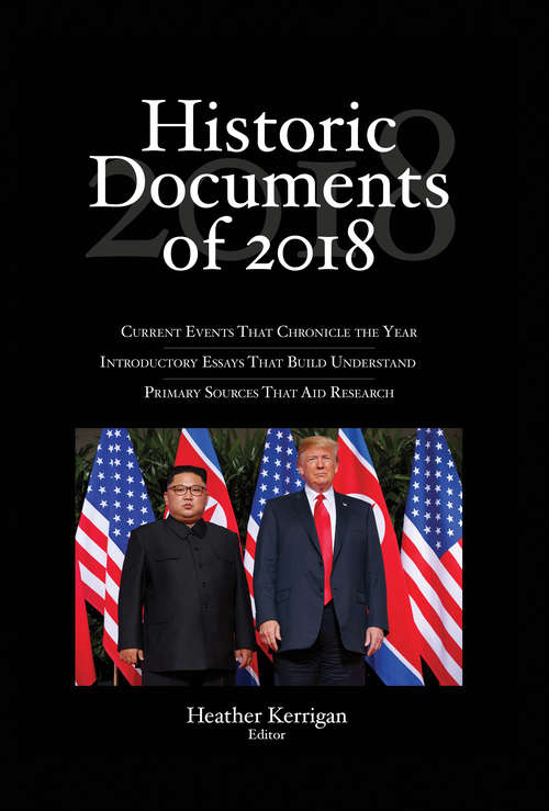 Book cover of Historic Documents of 2018 (First Edition)