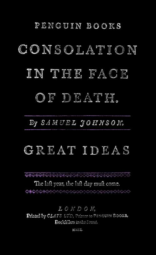 Book cover of Consolation in the Face of Death