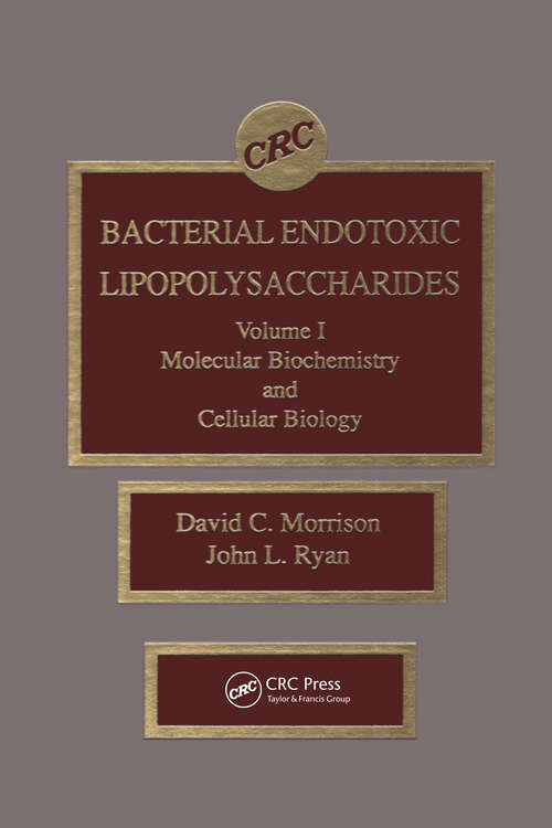 Book cover of Bacterial Endotoxic Lipopolysaccharides (1)